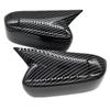 Pair Carbon Fiber Black Rearview Mirror Cover Cap For Honda Accord 7th 2003-2007
