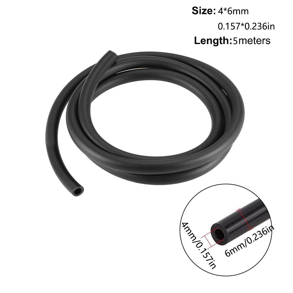 1Pcs Black Flexible Rubber Hose ID2-6mm Water Pipe Durable Garden Pipe  for Drink Water Faucet