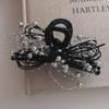 High-end Silver Ball Chain Bow Hair Clip Set