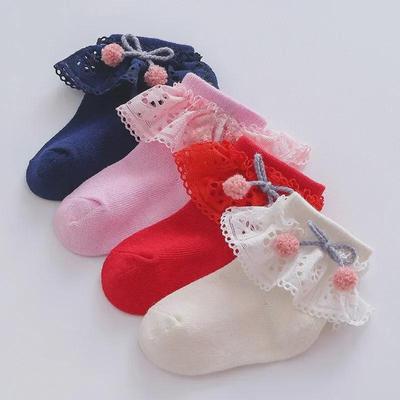 Baby- und Mädchensocken mit Spitzenschleife im koreanischen Stil - Grenzüberschreitende neue Produkte