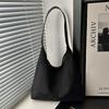 Solid color fashionable simple temperament large capacity shoulder bag women's popular new armpit bag tote bag