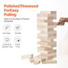 Tumbling Timber Toy, 54 Blocks Large Tumble Tower Blocks Game, Pine Wood Tumbling Tower Game with Carry Bag and Scoreboard, Wooden Stacking Game,