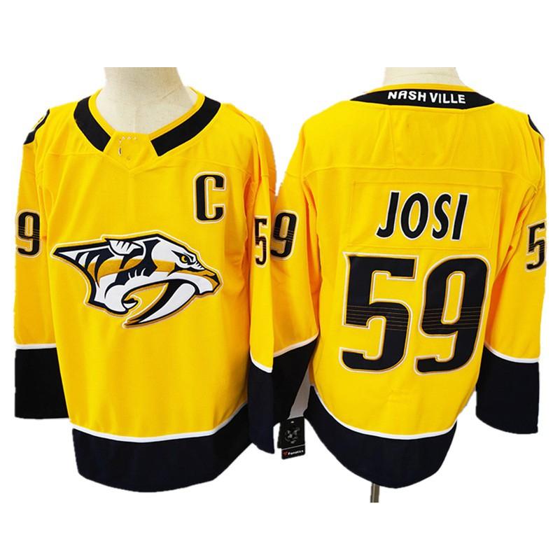 Mens Retro Ice Hockey Jersey Custom Embroidered 59 Nashville Predators Style Training Shirt Cotton Blend