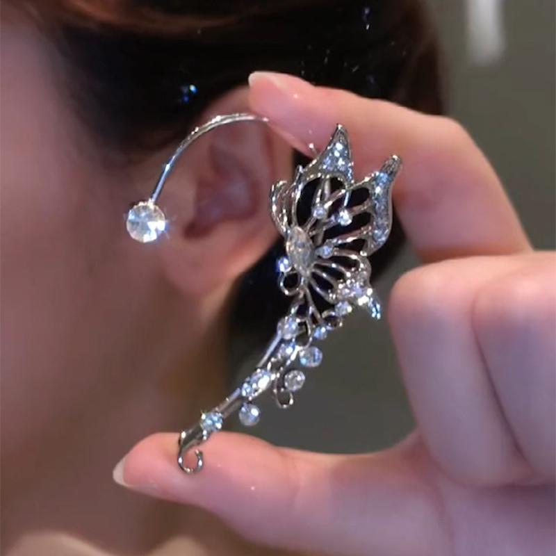 

Супер Бессмертная вешалка для ушей эльфа-бабочки с легкой роскошью и дизайном для небольшой толпы. Высококачественные персонализированные милые крутые пряные серьги для девочек.