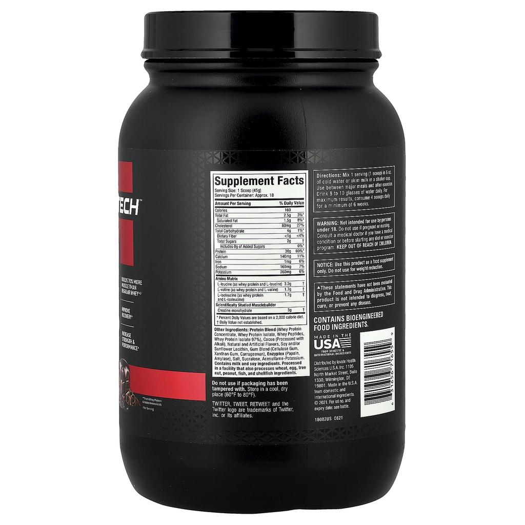 Platinum Whey + Muscle Builder, Triple Chocolate, 817G (1.8Lb)
