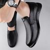 Fashion New Casual Shoes Business Men Slip-on Shoes All-Match Business Loafers Handmade Dress Flats Fashion Mens Genuine Leather Shoes