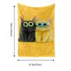 Cartoon pattern of two cats Flannel printed blanket suitable for all seasons suitable for living room office sofa and travel