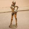 Vintage Messing Bikini Mädchen Skulptur Retro Figur Art Deco Desktop Ornament Einzigartige Büro Schreibtischdeko Sammlerstück Geschenk für Erwachsene