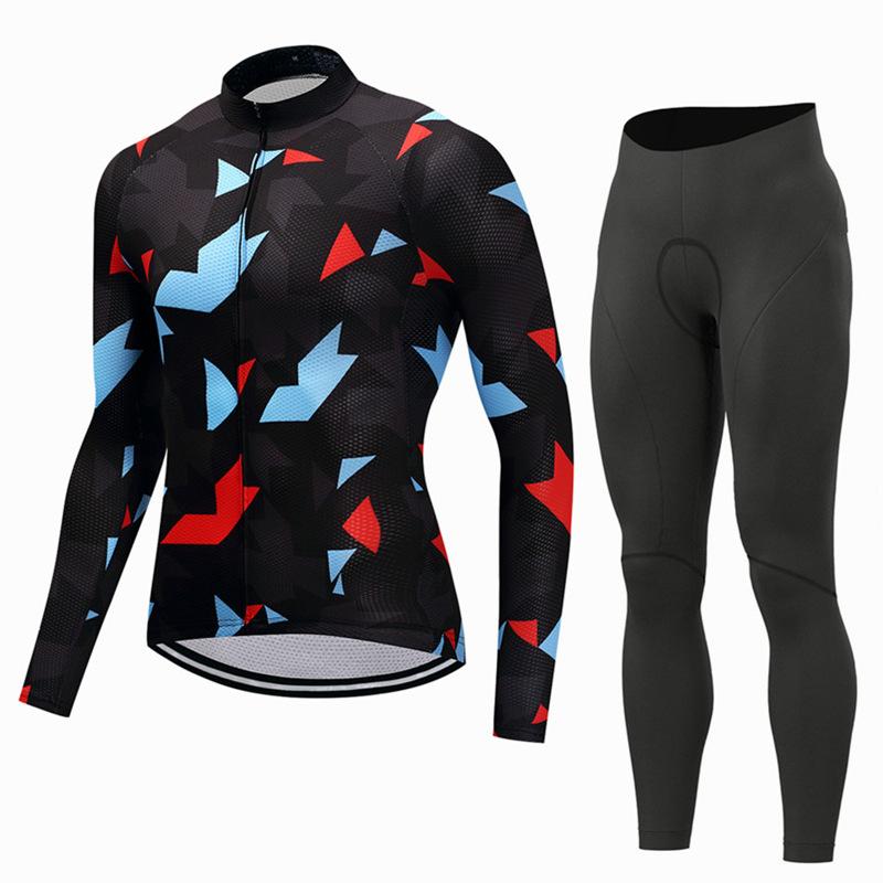 Cycling Suit Spring and Autumn Long Sleeve Suit Men's Mountain Bike Equipment Cycling Suit Suit