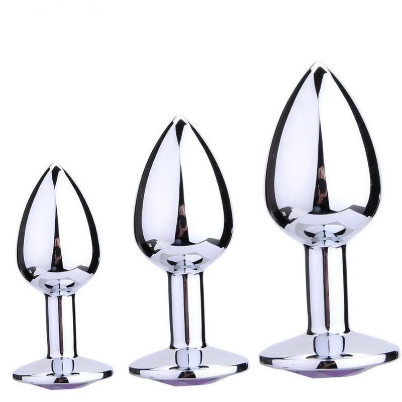 3pcs/Set Small Medium Big Stainless Steel Metal Anal Plug Dildo Sex Toys Products Butt Plug Gay Anal Beads