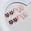 24pcs Metallic Irregular Flowers False Nails French Press On Nails New Fake Nails  Women Girls