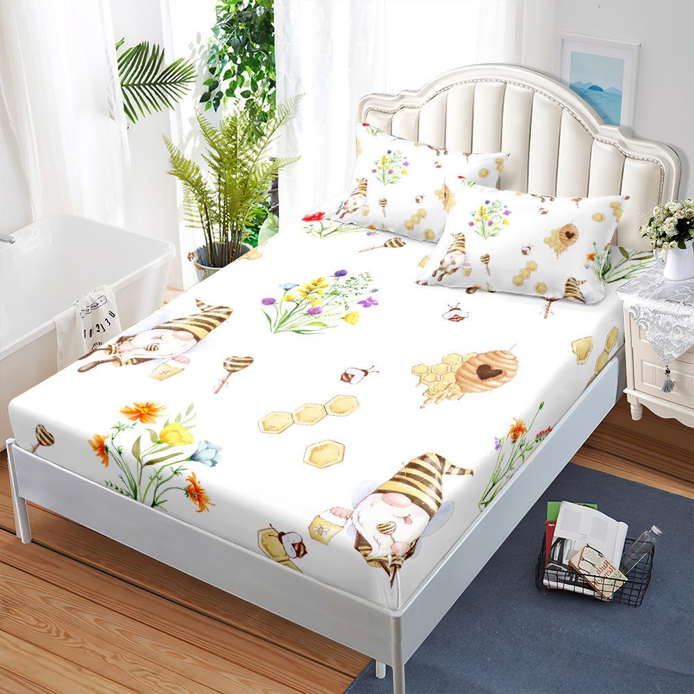 Matratzenbezug, dreiteiliger Matratzenschutz, vollständig umschließender Matratzenbezug, Modell Honey Dwarf Polished