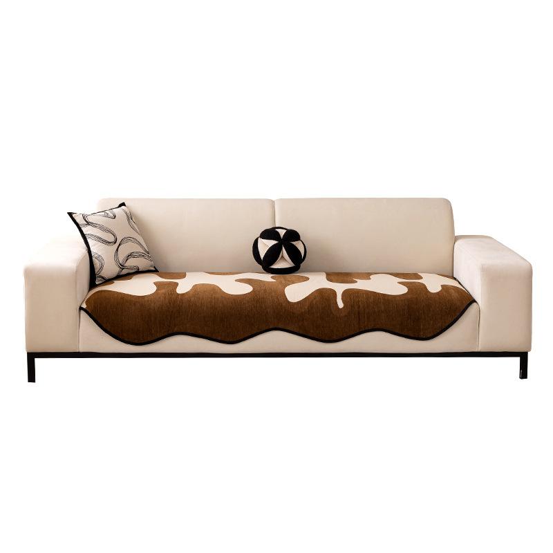 Nordic Special-Shaped Sofa Cushion Is Universal In All Seasons  New Leather Sofa Seat Cushion Fixed Non-Slip Sofa Cover Cloth Towel