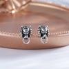 Punk Tierohrstecker Wolfskopf Ohrringe Knorpelohrringe Wolfskopf Stecker Schmuck Geschenk für Frauen Männer Unisex