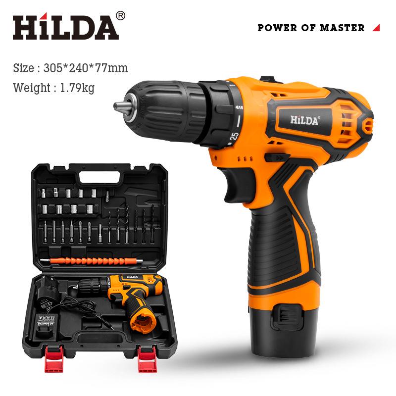 Hilda Multi-Function Rechargeable Electric Hand Drill & Screwdriver