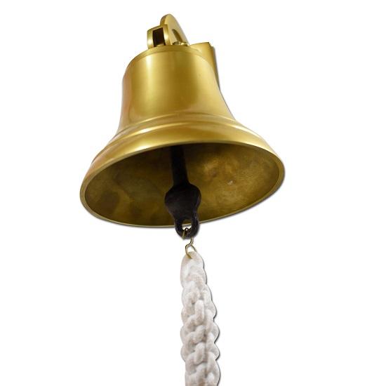 Handmade Solid Brass Ship Bell Sturdy Bracket Door Bell Wall Bell for New Home Present Coastal Beach Home Decorations