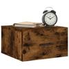 VidaXL Wall-mounted Bedside Table Smoked Oak 35x35x20 Cm 829862