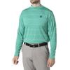FootJoy FJ Logo Jacquard Long Sleeve Mock Neck Shirt, Green, Men's, Size XL (FJ-F24-S11, 32097-XL)