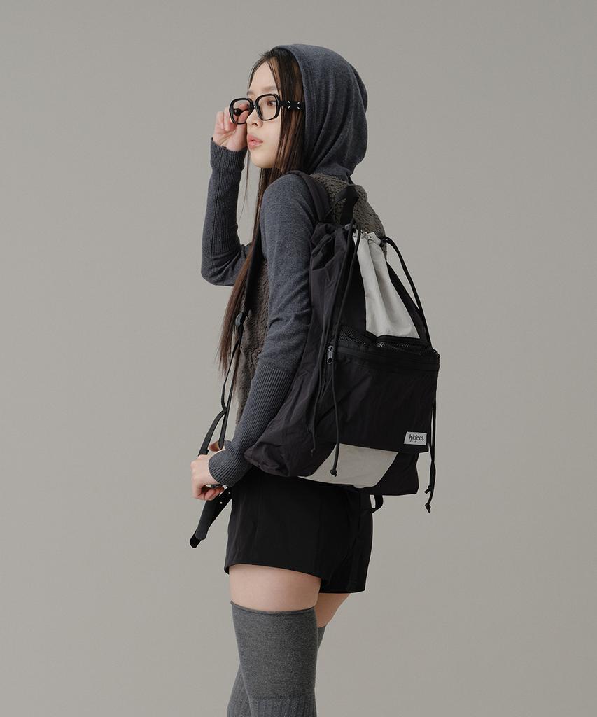 Kybjt Two-Way Basket Sling Backpack Gray