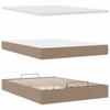 Ottoman Bed with Mattress Cappuccino Brown 140x200 cm Faux Leather