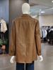 On&On Collar Neck Midi Leather Jacket NJL5WM903