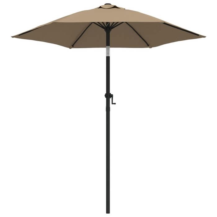 VidaXL Parasol Extérieur Parasol de Patio Parasol de Terrasse Parasol de Jardin Pare-soleil Arrière-cour Taupe 200x224 cm 47207