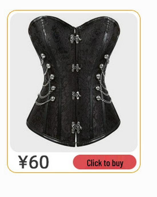 European & American Steel-Boned Leather Punk Corset Waist Cincher for Performance 