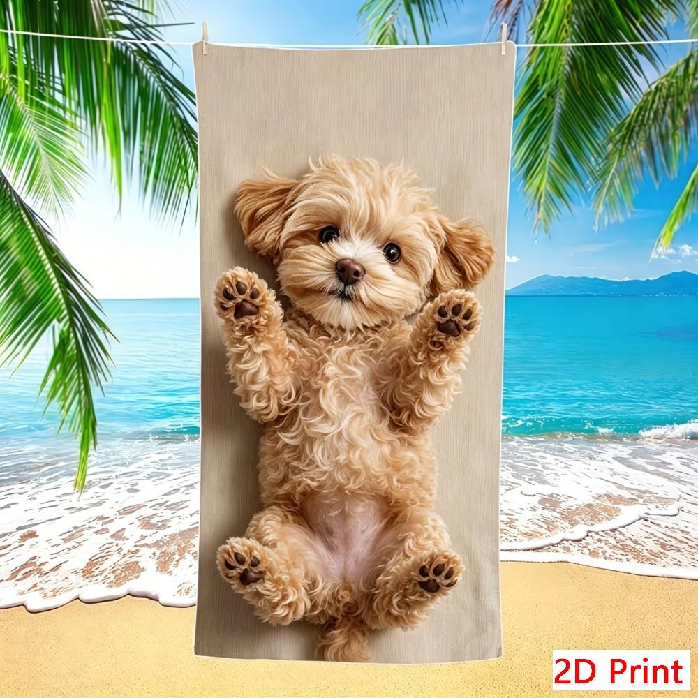 Sand Free Beach Towel Large Puppy Microfiber Bath Towel Quick Dry Super Absorbent XL Swim Blanket Outdoor Picnic Pool Mat