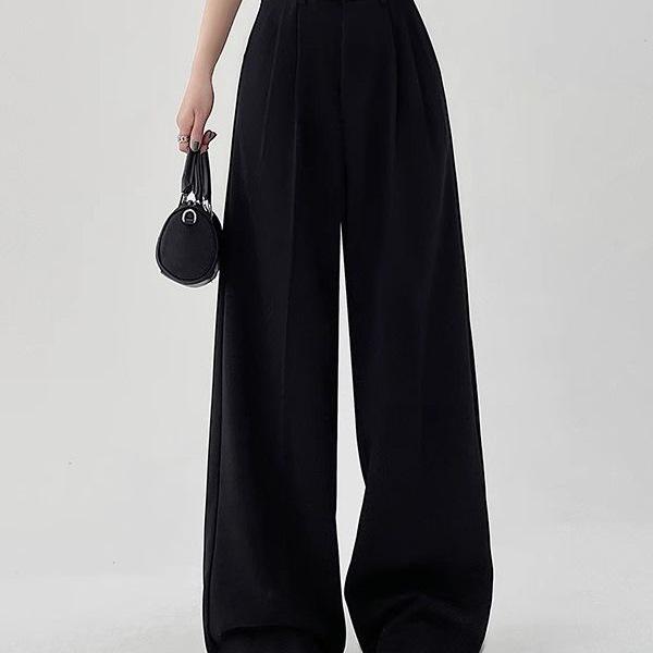 Damen High-Waist Weitbeinige Bodenlange Hose Frühling/Sommer 2026