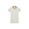 MONOGRAM SS25 Short Sleeved Dress Women's Ivory White 3FOPM0453-50IVS