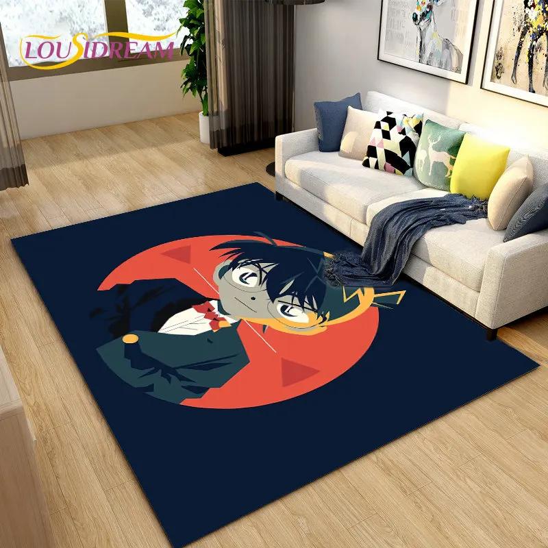 Detective Conan Cartoon Anime Area Rug,Carpet Rug for Living Room Bedroom Sofa Doormat Decoration, Kids Play Non-slip Floor Mat