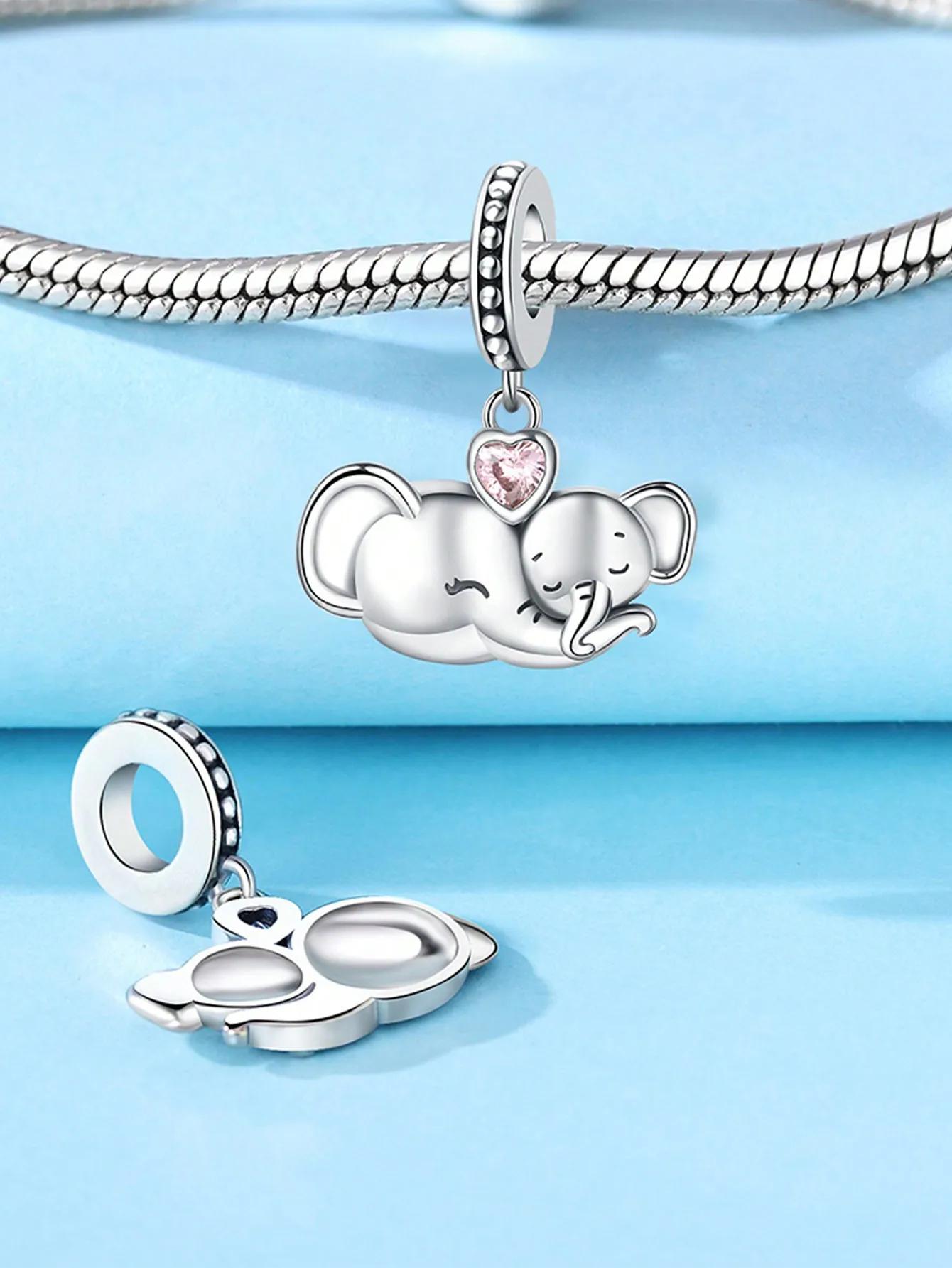 Charms Plata Copper Colors Cute Elephant Beads Charm Beads Charm Pendant For Original Bracelet For Women Diy Jewelry Love Gift