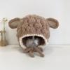 Lamb Plush Animal Hats Scarf Fashion Design Plush Hat with Scarf Children Fleece Hat  Ear Protector