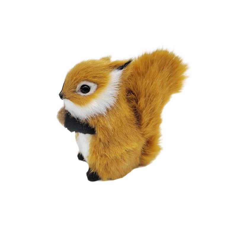 1 Stück Figuren Tischdekorationen Simulation Ornamente Weihnachten Falsches Tier Mini Miniaturfiguren Künstliches Eichhörnchen Plüsch