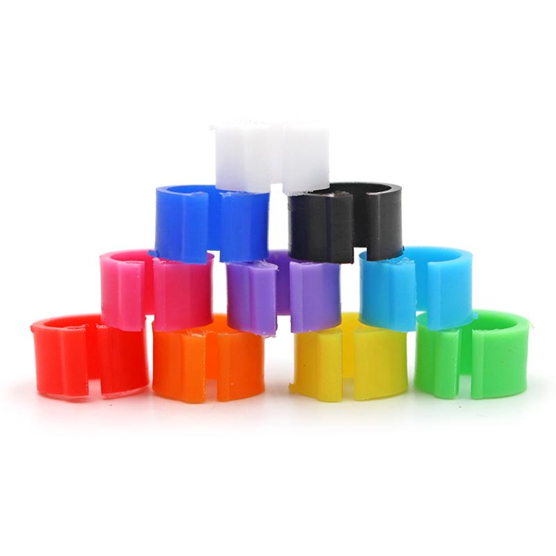 100Pcs Birds Pigeon Foot Rings Small Poultry Foot Ring 10 Colors Plastic Dove Clip Quail Pigeon Foot Ring Pet Bird Supplies