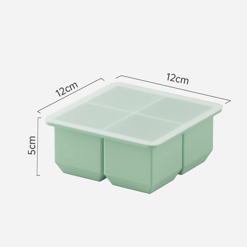 Bear Ice Mold Silicone 4 Grid Ice Tray Diy Home Kitchen Ice Cube Tray Frozen Coffee Milk Tea Ice Molds Cocktails Kitchen Tool