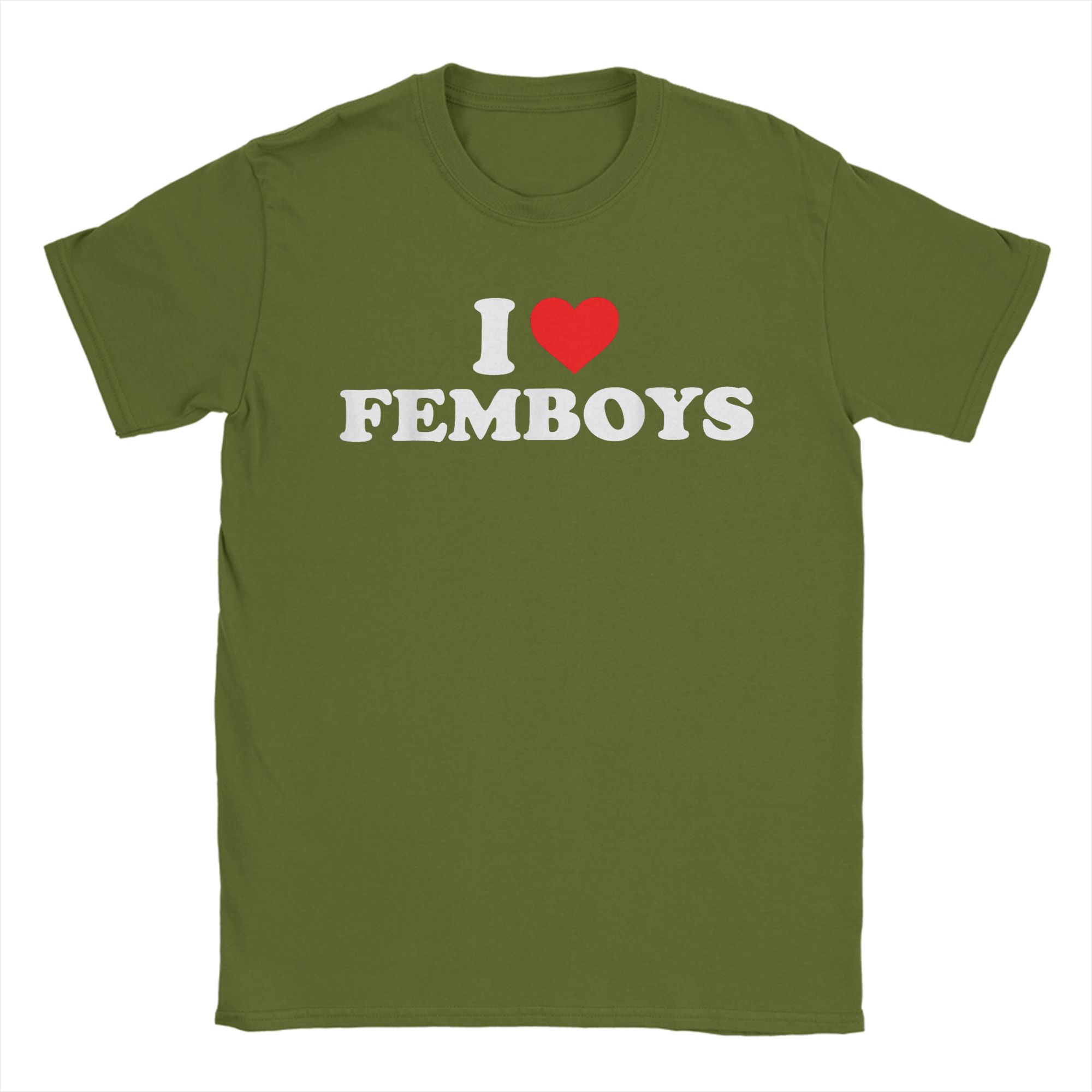 

I Love Femboys T Shirt Summer 100% Cotton T Shirts For Man Harajuku Casual Tee Shirt Short Sleeves Funny Clothes 4XL