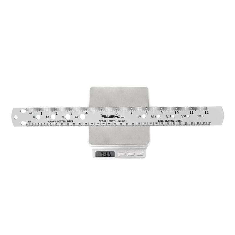 Spoke Measuring Ruler Double-Sided Spoke Length Measuring Ruler Multi-Function Steel Ruler Gauge Tool for Mountain Bike