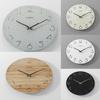 Silent Movement Wooden Wall Clock Round Shape Silent Wall Clock Hanging Wall Clock  Living Room