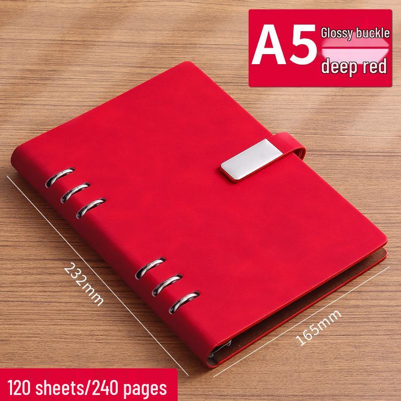 Customizable Simple Business Loose-Leaf Notebook Binder with Printable Logo