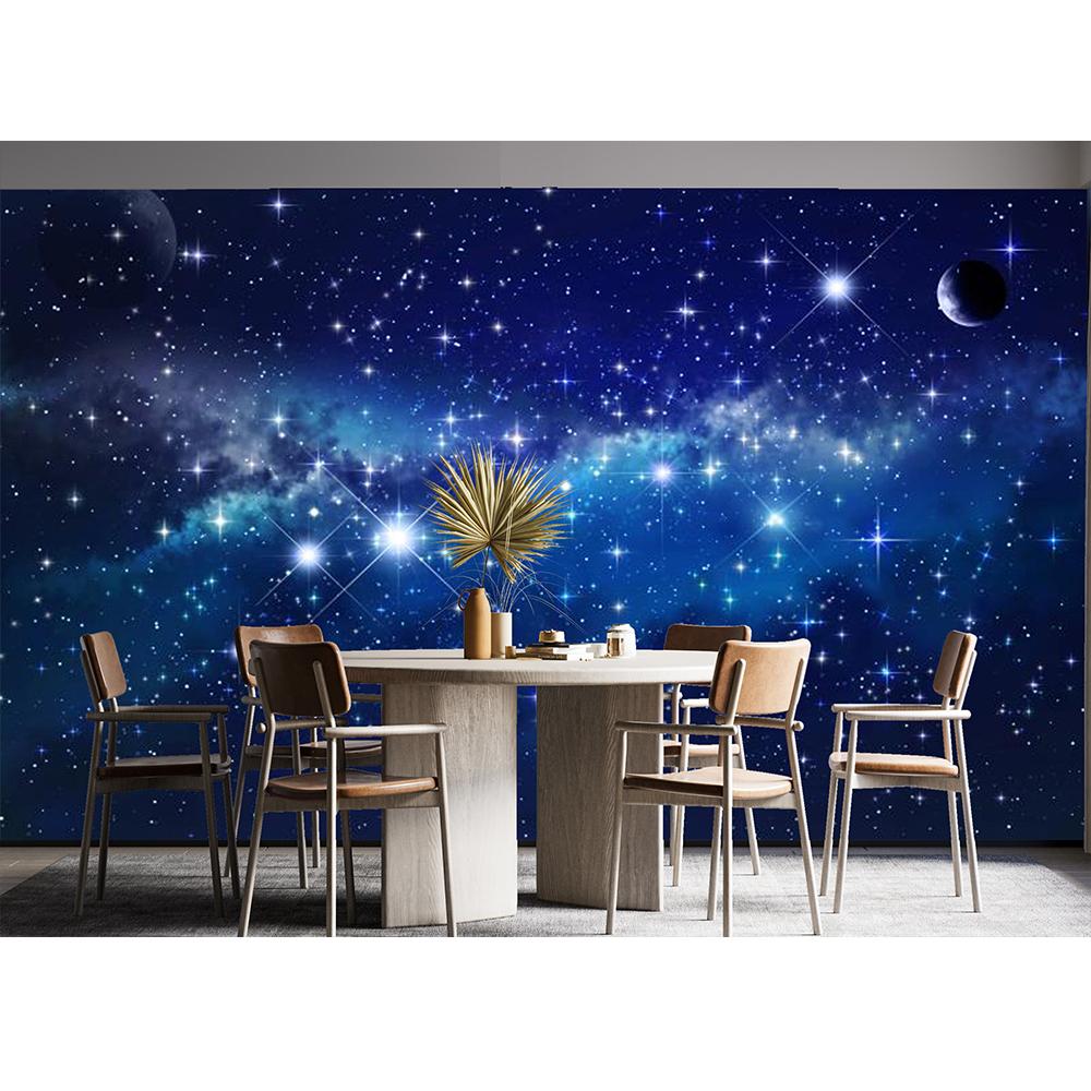 Galaktická kosmická tapeta na strop Tapeta noční oblohy Hvězdy Mlhovina Nástěnná malba Obývací pokoj Ložnice Tapeta
