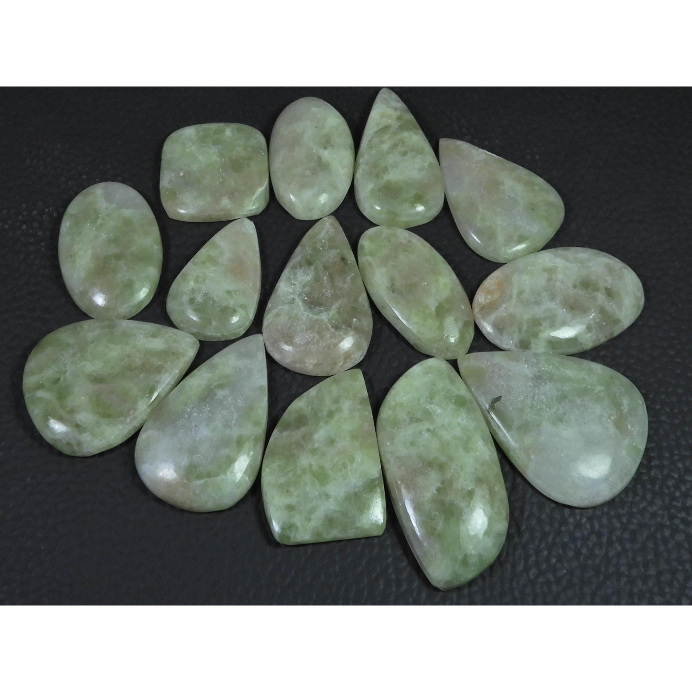 14Pcs Natural Sunstone Mix Shape Cabochon Loose Gemstone Lot 323Cts. C-2312