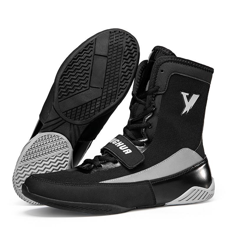 New Boxing Shoes Men's Sanda Shoes High-top Fighting Training Shoes Wrestling Shoes Fall Boots One Piece 2025