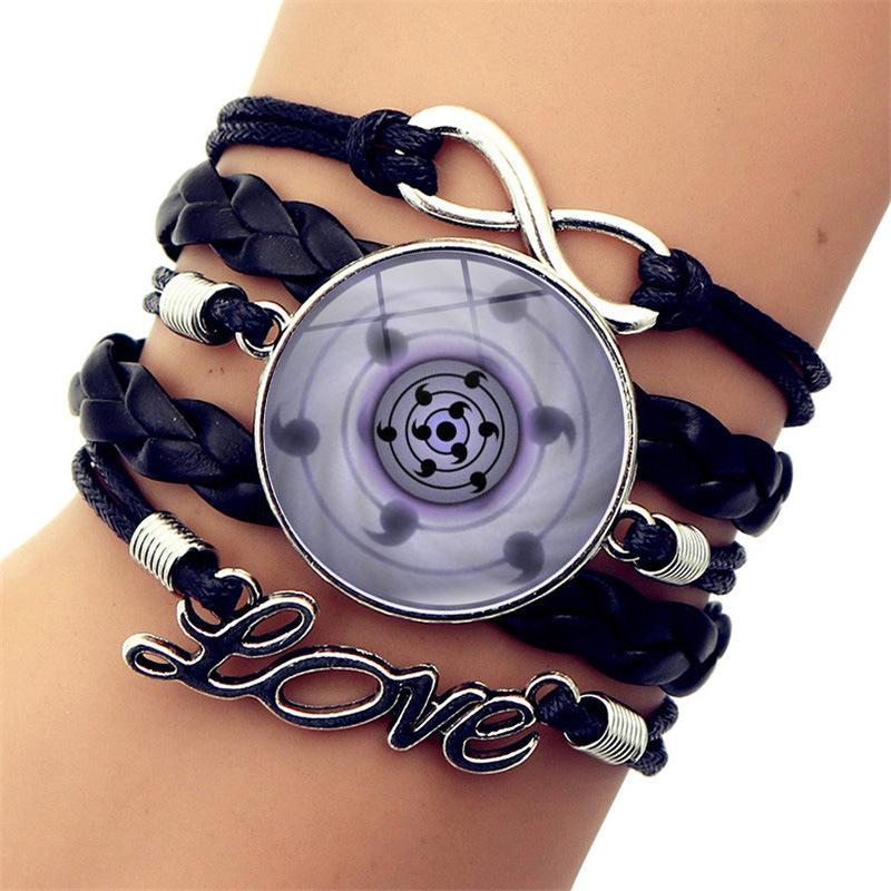 

Sharingan Naruto Leather Bracelet Multilayer Handmade Chic Accessory Womens StyleT