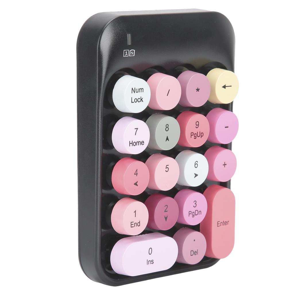 Wireless Numeric Keyboard Chocolate Keycap for Game Direction Switching AK18 2.4G
