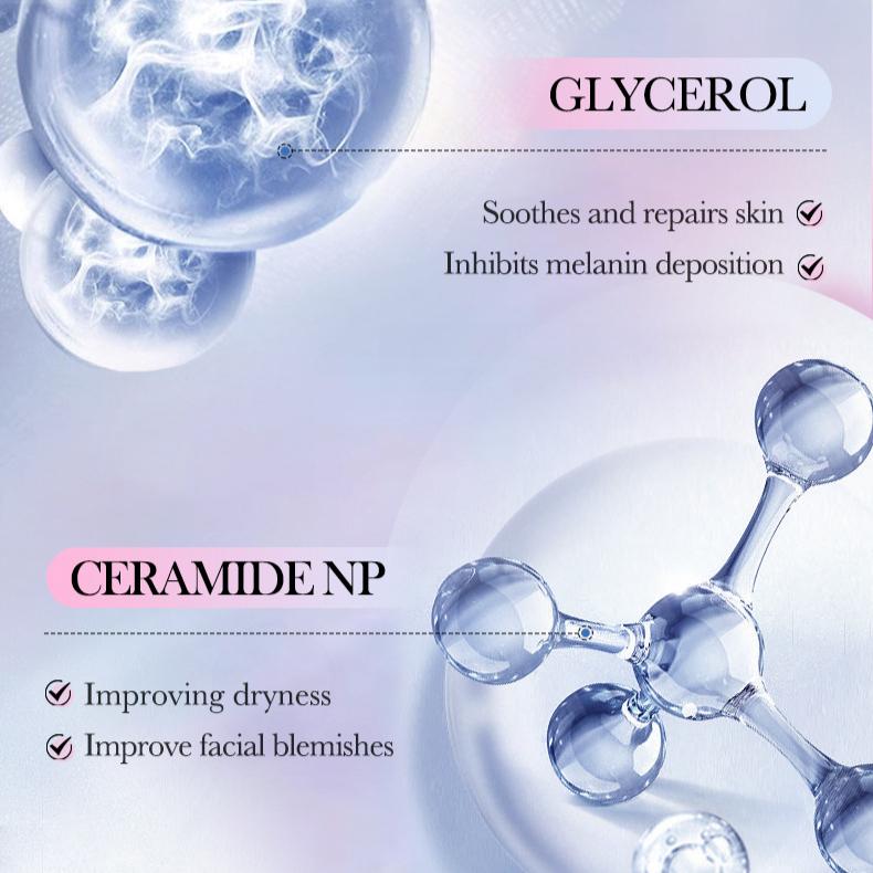 Maschera schiarente e anti-lentiggini alla niacinamide 30 g Maschera riparatrice e idratante