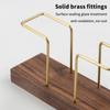 Desktop Organizer Tableware Supplies Wood Tissue Paper Holder Napkin Holder Brass Tissue Box Storage Toothpick Box