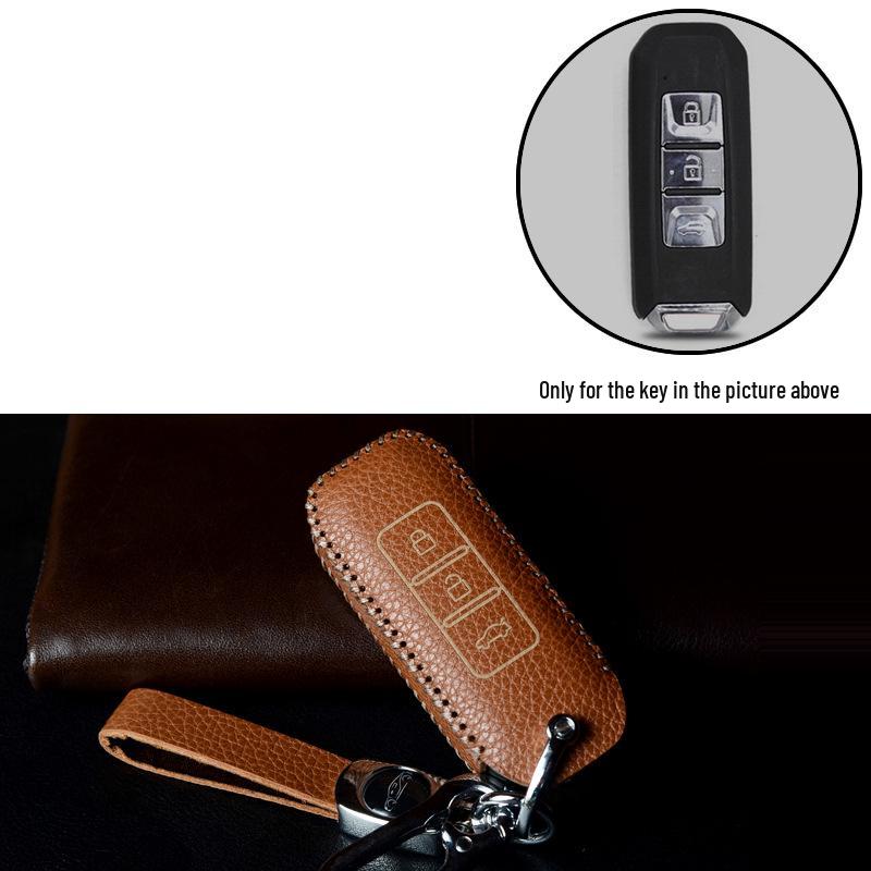 Baojun Car Key Case - Genuine Leather Shell for 730, 510, 530, 360, 560, 310W Models. Durable & Stylish for Women.