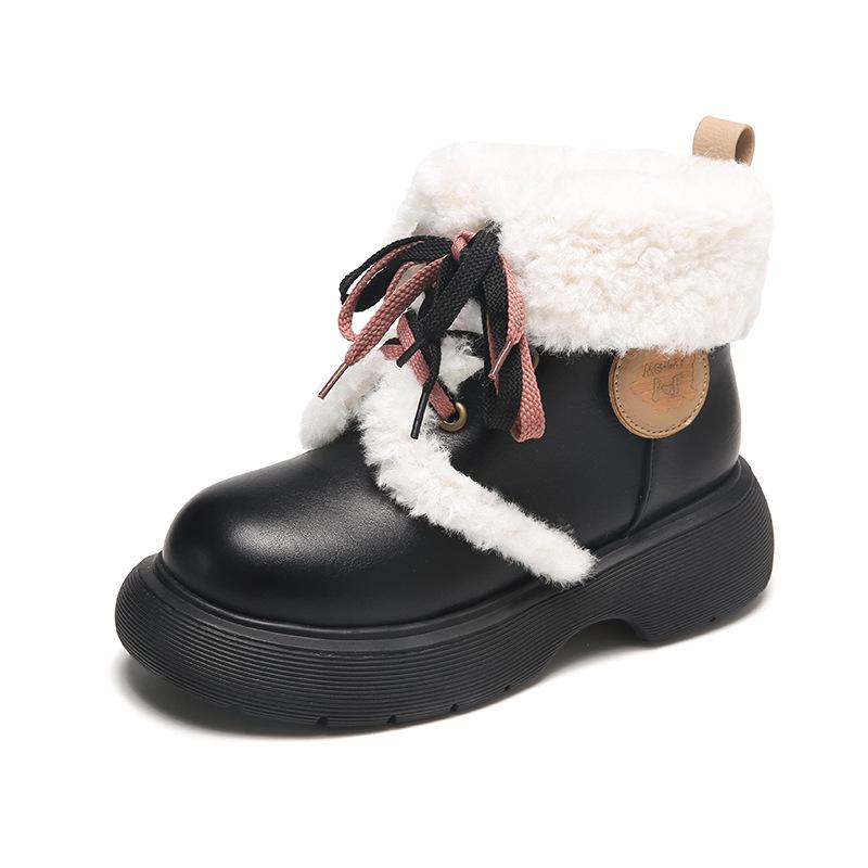 Cute Thick-soled Non-slip Snow Botas Female 2024 New Waterproof Warm Short Tube Cotton Boots Casual Versatile Winter Women Shoes