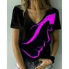 JPNTKY Women's Fashion Casual Short Sleeve V-Neck  Blouses & Shirts